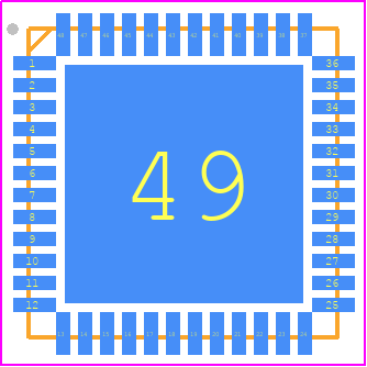USB2503A-HZH - Microchip PCB footprint - Quad Flat No-Lead - Quad Flat No-Lead - 48-PIN QFN-ren1