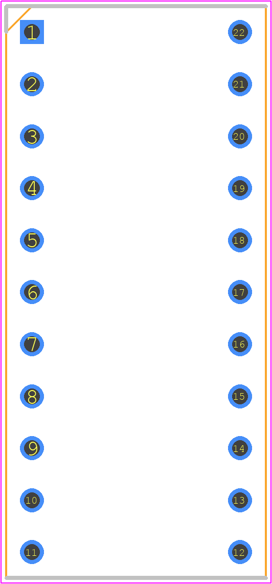 22-4518-10T - ARIES PCB footprint - Dual-In-Line Sockets - Dual-In-Line Sockets - 22-4518-10T