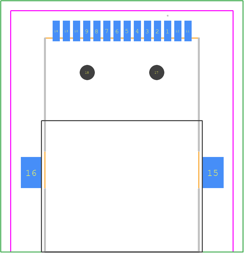 GLPLX-SMT-188S7-QQ-Y/G - Kycon PCB footprint - Other - Other - GLPLX-SMT-188S7-QQ-Y/G-3