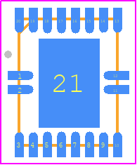 PCF8574ARGYR - Texas Instruments PCB footprint - Quad Flat No-Lead - Quad Flat No-Lead - RGY (R-VQFN-N20)
