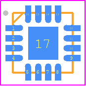 PCF8574RGTR - Texas Instruments PCB footprint - Quad Flat No-Lead - Quad Flat No-Lead - PCF8574RGTR
