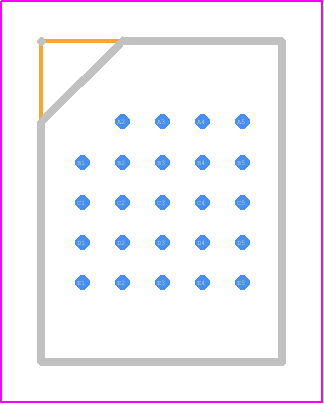 S79FS01GSFABHB210 - Infineon PCB footprint - BGA - BGA - 24-Ball 6x8 mm (FAB024)