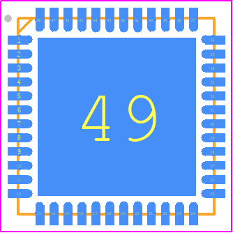 CMX7341Q3 - CML Micro PCB footprint - Quad Flat No-Lead - Quad Flat No-Lead - 48-lead VQFN (Q3)