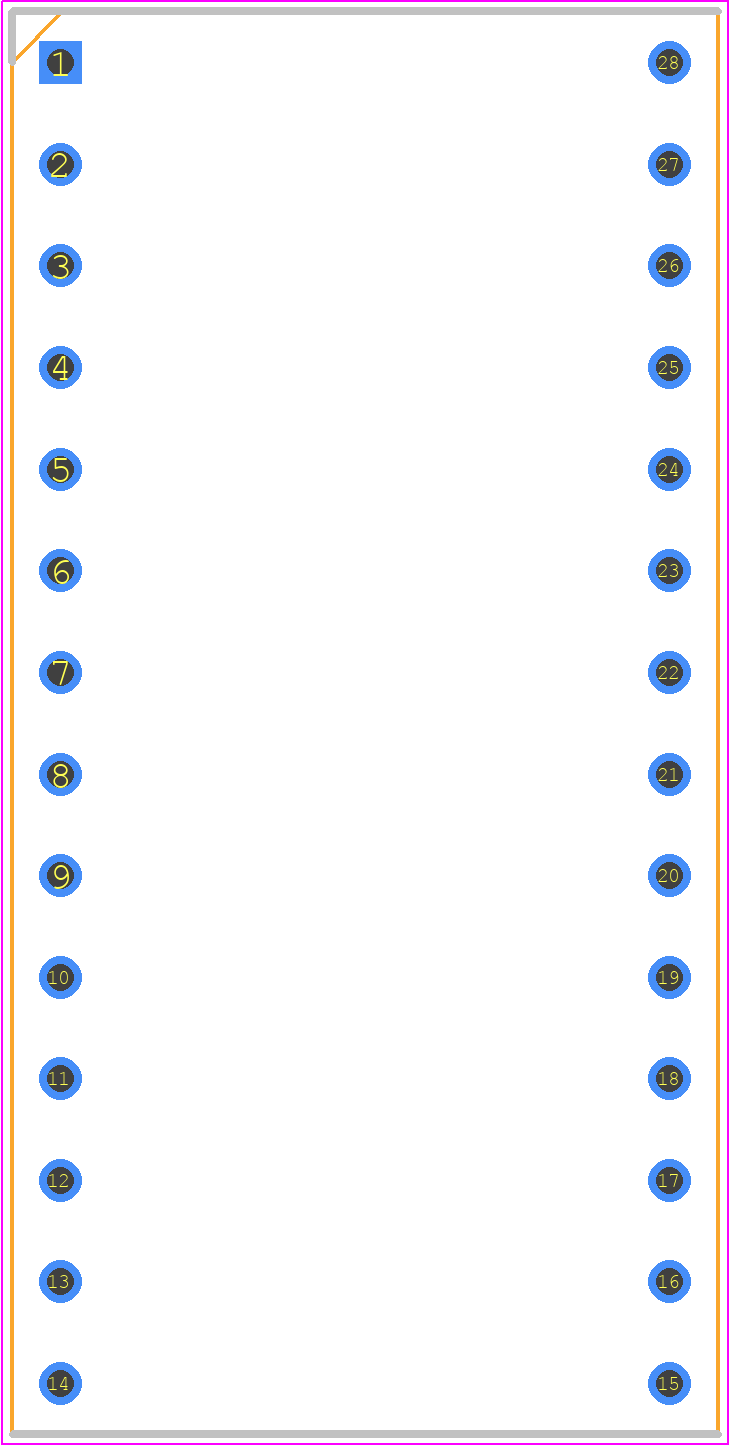 APA-628-G-A1 - SAMTEC PCB footprint - Dual-In-Line Sockets - Dual-In-Line Sockets - APA-628-G-A1