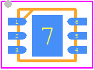 XC9267B75DER-G - Torex PCB footprint - Small Outline No-lead - Small Outline No-lead - XC9267B75DER-G