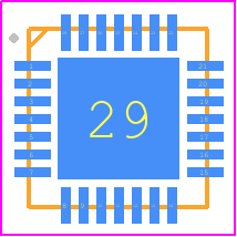 LTC3220IPF#PBF - Analog Devices PCB footprint - Quad Flat No-Lead - Quad Flat No-Lead - 28-Lead UTQFN (4mm × 4mm)