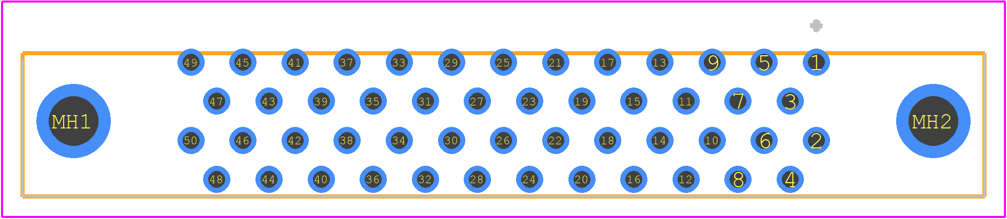 P50E-050P1-S1-EA - 3M PCB footprint - Other - Other - P50E-050P1-S1-EA-2