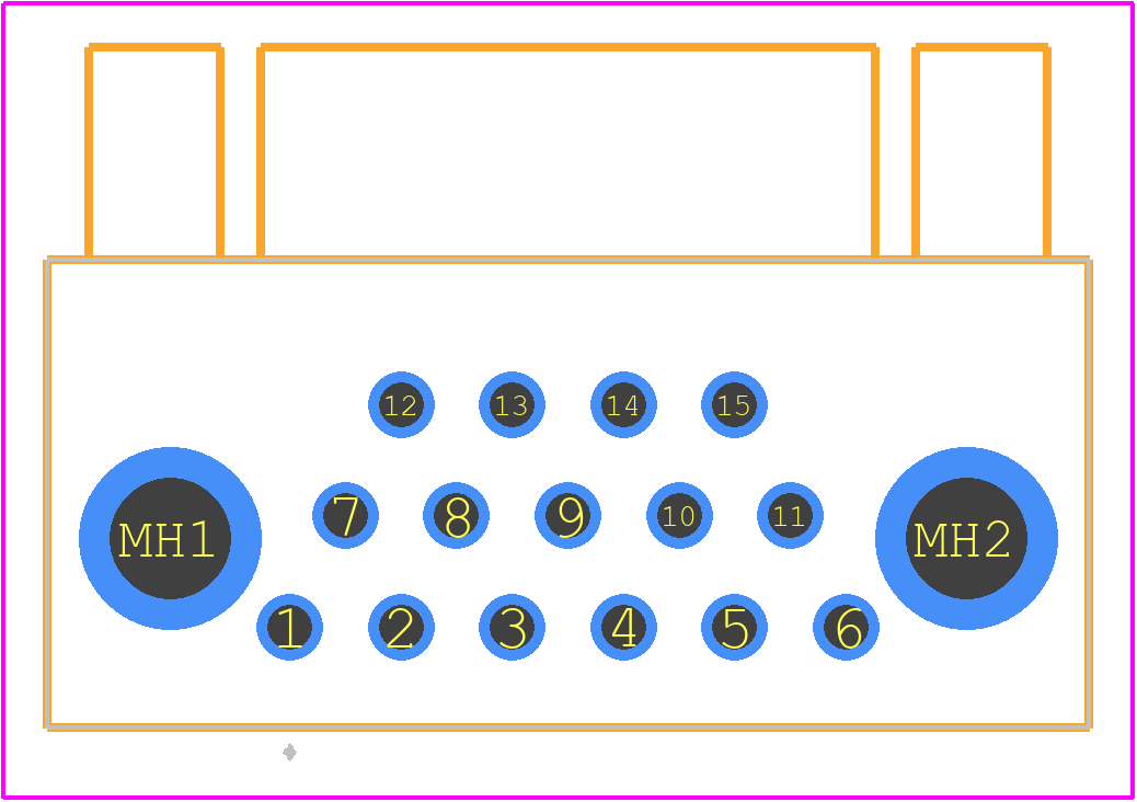 DCCM15PCBRPN - Cinch Connectivity Solutions PCB footprint - Other - Other - DCCM15PCBRPN-1