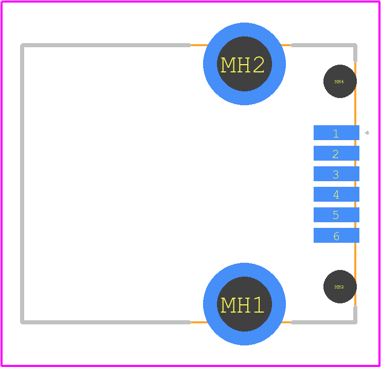53462-0001 - Molex PCB footprint - Other - Other - 53462-0001-2