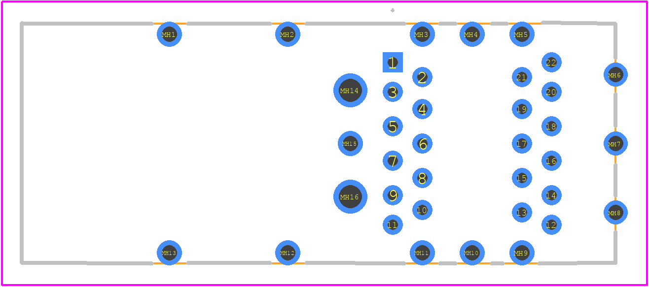 2246041-1 - TE Connectivity PCB footprint - Other - Other - 2246041-1-2