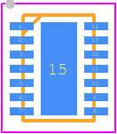 TPS22968DPUR - Texas Instruments PCB footprint - Small Outline No-lead - Small Outline No-lead - DPU (R-PWSON-N14)