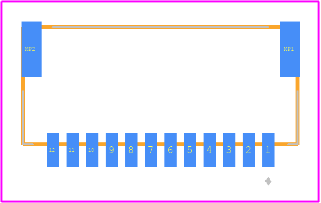 SM12B-NSHSS-TB(LF)(SN) - JST (JAPAN SOLDERLESS TERMINALS) PCB footprint - Other - Other - SM12B-NSHSS-TB(LF)(SN)-2