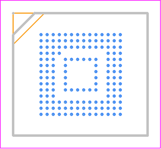 KLM4G1FETE-B041001 - SAMSUNG PCB footprint - BGA - BGA - 153FBGA(H=0.8mm)