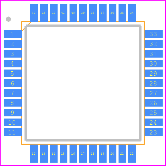 R5F104FJAFP - Renesas Electronics PCB footprint - Quad Flat Packages - Quad Flat Packages - PLQP0044GC-A__