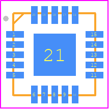 FT231XQ - FTDI Chip PCB footprint - Quad Flat No-Lead - Quad Flat No-Lead - QFN-20