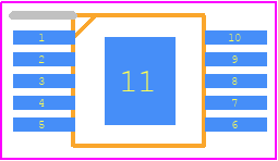 A3909GLYTR-T - Allegro Microsystems PCB footprint - Small Outline Packages - Small Outline Packages - LY, 10-Pin MSOP with Exposed Thermal Pad