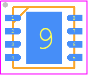 MP20051DQ-LF-Z - Monolithic Power Systems (MPS) PCB footprint - Small Outline No-lead - Small Outline No-lead - QFN8 (3×3mm)_A