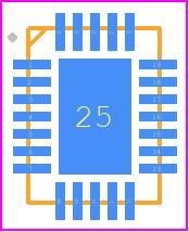 SE2432L-R - Skyworks PCB footprint - Quad Flat No-Lead - Quad Flat No-Lead - 24-Pin QFN