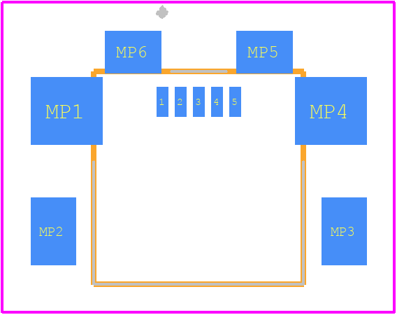 ZX62M-B-5P - Hirose PCB footprint - Other - Other - ZX62M-B-5P-3