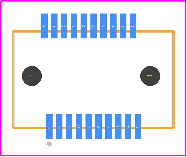 170382-0001 - Molex PCB footprint - Other - Other - 170382-0001
