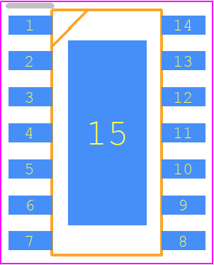 BTT60502ERAXUMA1 - Infineon PCB footprint - Small Outline Packages - Small Outline Packages - PG-TDSO-14