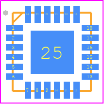 MSP430FR5738IRGER - Texas Instruments PCB footprint - Quad Flat No-Lead - Quad Flat No-Lead - VQFN-25-2020