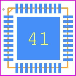 TC35679FSG-002 - Toshiba PCB footprint - Quad Flat No-Lead - Quad Flat No-Lead - 40 LEAD QFN TOSHIBA