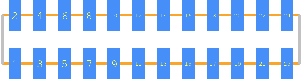 1-1241050-2 - TE Connectivity PCB footprint - Other - Other - header2x24x2.54mm