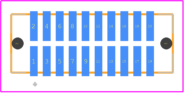 TFML-110-02-L-D-LC - SAMTEC PCB footprint - Other - Other - TFML-110-02-L-D-LC-2