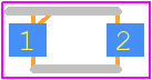 PLZ2V2B-G3/H - Vishay PCB footprint - Small Outline Diode Flat Lead - Small Outline Diode Flat Lead - MicroSMF (DO-219AC)