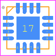 THS3217IRGVR - Texas Instruments PCB footprint - Quad Flat No-Lead - Quad Flat No-Lead - RGV (S-PVQFN-N16)_1