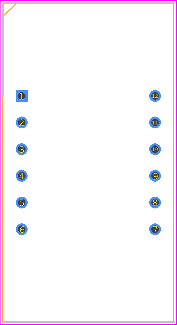 SLR0403FW2A1BY-6.3 - SUNLIGHT PCB footprint - Dual-In-Line Sockets - Dual-In-Line Sockets - DIP-12