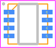 CY15B108QN-20LPXC - Infineon PCB footprint - Small Outline No-lead - Small Outline No-lead - 8-pin GQFN (3.23 × 3.28 × 0.55 mm) Package Outline, 002-