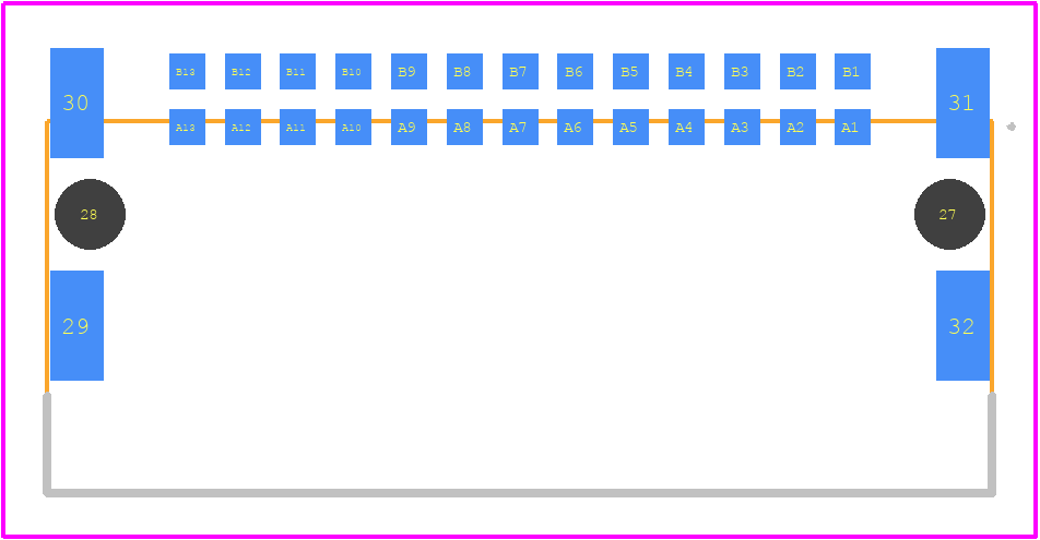 054595 - ERNI PCB footprint - Other - Other - 054595-2