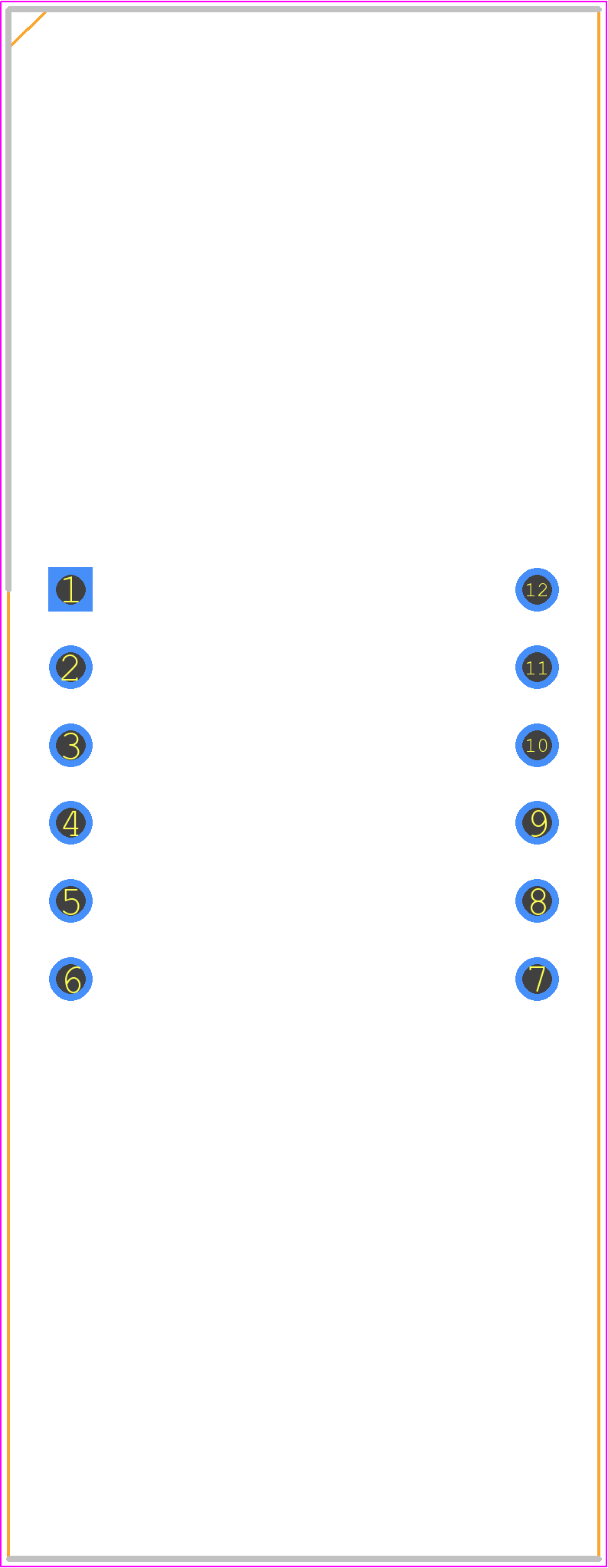 XDUG14C4-1A - SunLED PCB footprint - Dual-In-Line Sockets - Dual-In-Line Sockets - XDUG14C4-1A