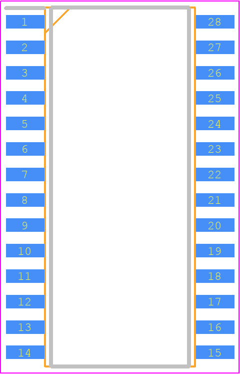 Z86E3312SSG - LITTELFUSE PCB footprint - Small Outline Packages - Small Outline Packages - 28-Lead SOIC