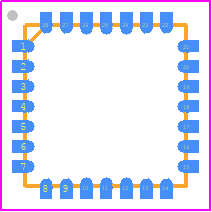 STM32G031G6U6 - STMicroelectronics PCB footprint - Quad Flat No-Lead - Quad Flat No-Lead - UFQFPN28 -1