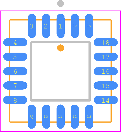 IS82C84A - Renesas Electronics PCB footprint - Plastic Leaded Chip Carrier - Plastic Leaded Chip Carrier - N20.35 (JEDEC MS-018AA ISSUE A) 20 LEAD PLASTIC LEADED CHIP CARRIER PACKAGE
