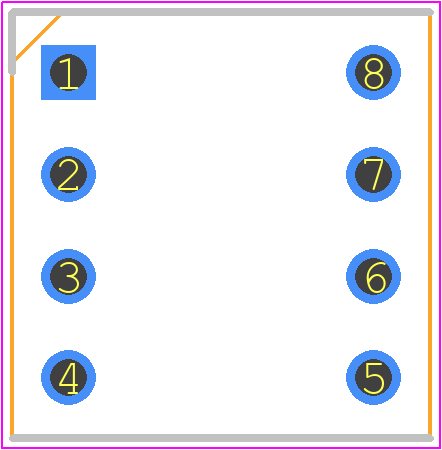 DS1009-08AT1NX-0A2 - Connfly PCB footprint - Dual-In-Line Sockets - Dual-In-Line Sockets - DIP8