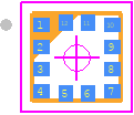 LSM303CTR - STMicroelectronics PCB footprint - Pull-back Quad Flat No-lead - Pull-back Quad Flat No-lead - LGA-12 (2.0x2.0x1 mm)