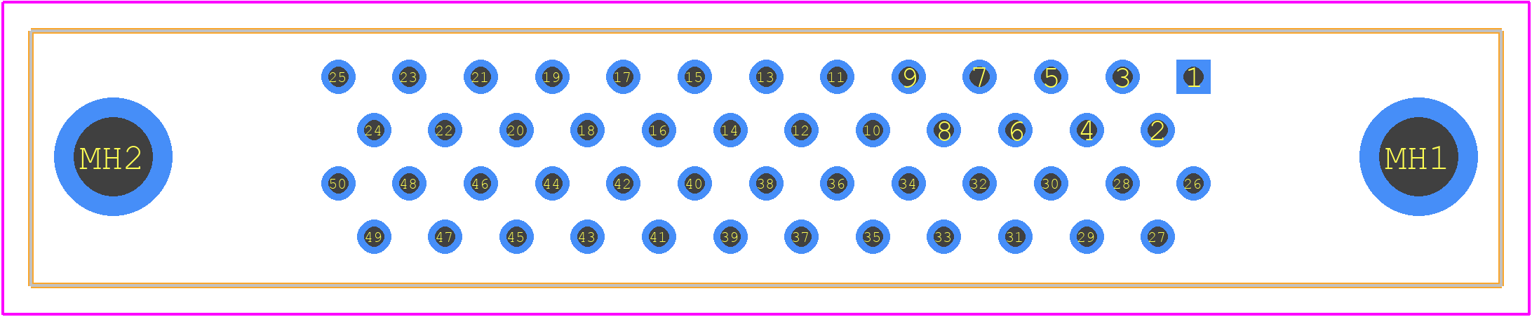10250-6202PC - 3M PCB footprint - Other - Other - 10250-6202PC-3