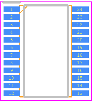 QS3861PAG8 - Renesas Electronics PCB footprint - Small Outline Packages - Small Outline Packages - PGG24-ren1