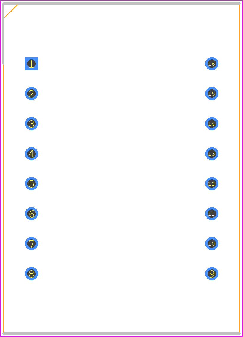 HDSP-815E - Avago Technologies PCB footprint - Dual-In-Line Sockets - Dual-In-Line Sockets - 20 mm (0.8 inch) Display