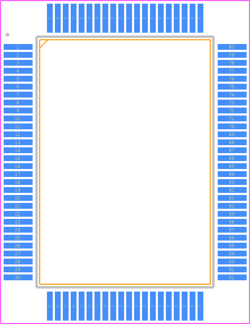 RTL8019AS-LF_R - Realtek PCB footprint - Quad Flat Packages - Quad Flat Packages - 100L QFP