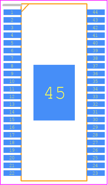 LV8729V-TLM-H - onsemi PCB footprint - Small Outline Packages - Small Outline Packages - SSOP44K(275MIL)EXPOSED PAD