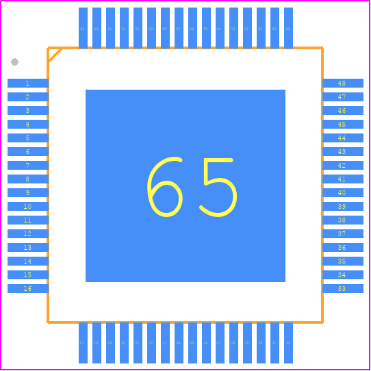 PCM3168APAPR - Texas Instruments PCB footprint - Quad Flat Packages - Quad Flat Packages - pap64pin