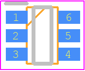 ADC081C027CIMK/NOPB - Texas Instruments PCB footprint - Small Outline Packages - Small Outline Packages - DDC (R-PDSO-G6)-1