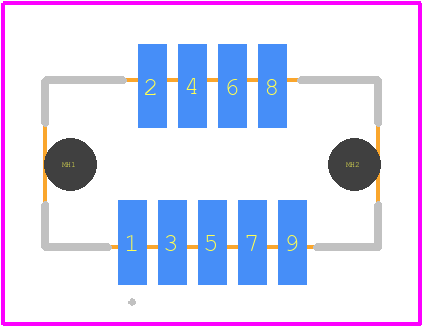 DF9A-9P-1V(22) - Hirose PCB footprint - Other - Other - DF9A-9P-1V(22)-2
