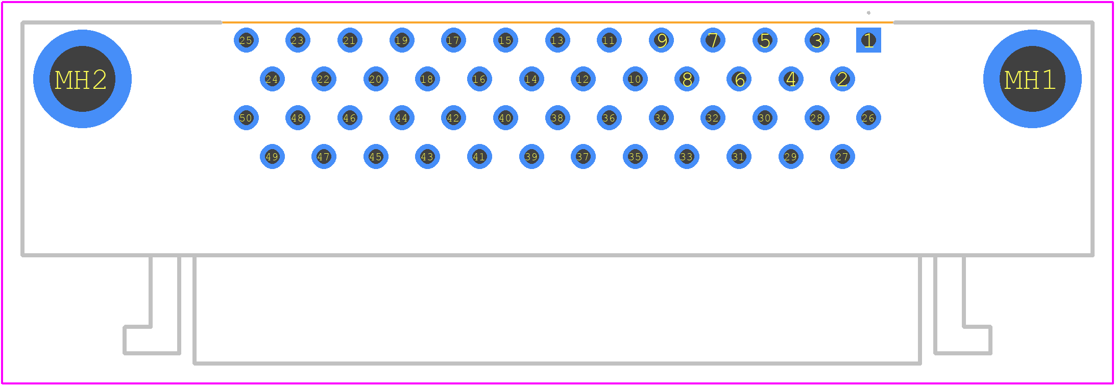 10250-52A2PL - 3M PCB footprint - Other - Other - 10250-52A2PL-4
