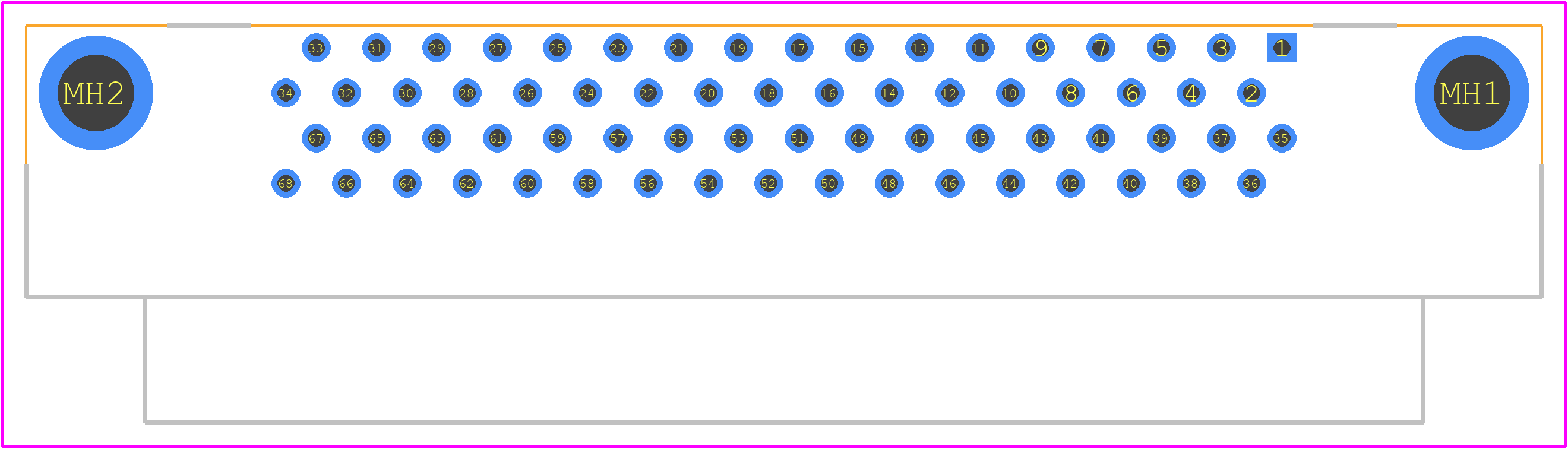 10268-52B2PL - 3M PCB footprint - Other - Other - 10268-52B2PL-1